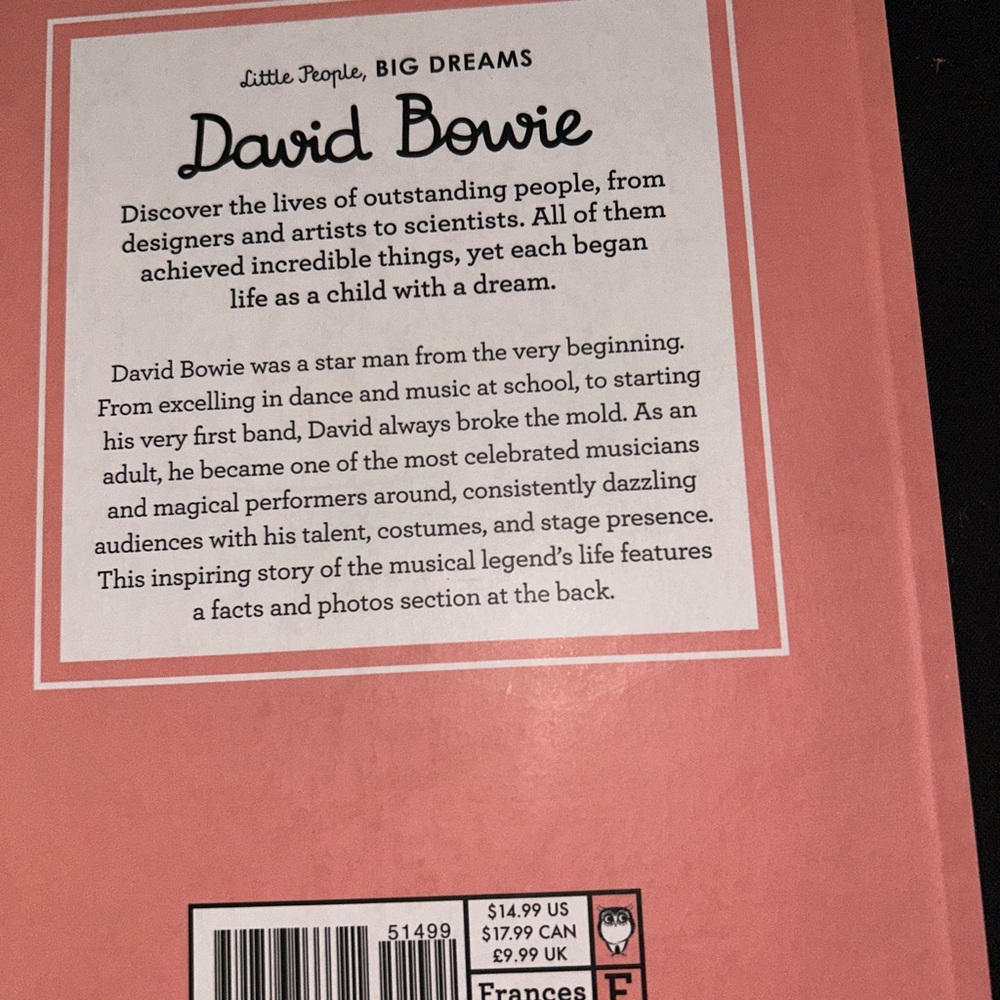 Little People, Big Dreams: David Bowie Book - Picture 2 of 2
